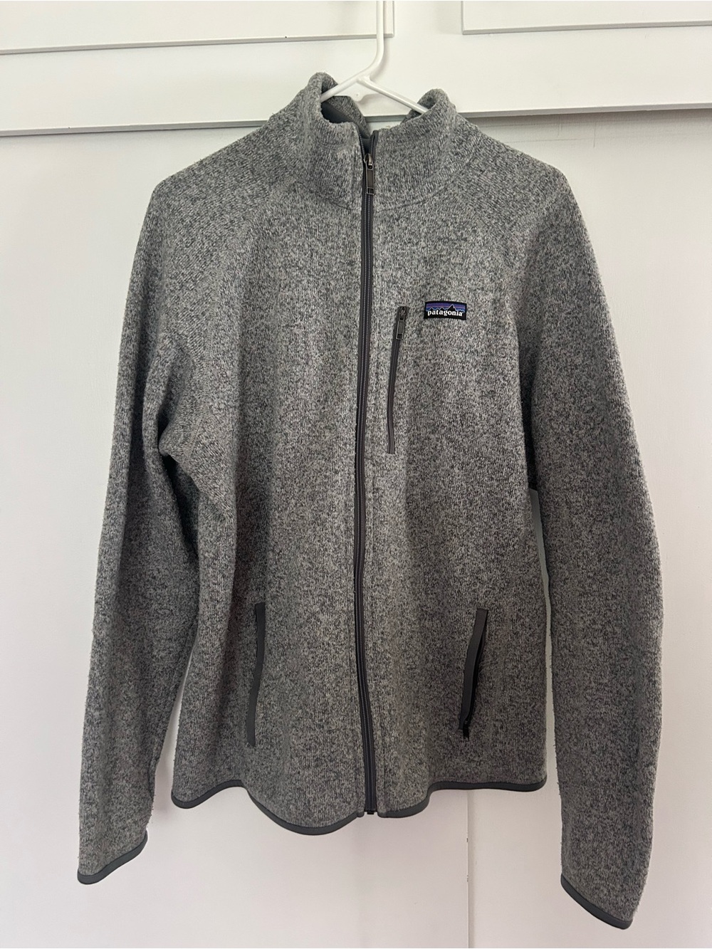 Men’s Patagonia Gray Better Sweater Full-Zip Performance Jacket - Large